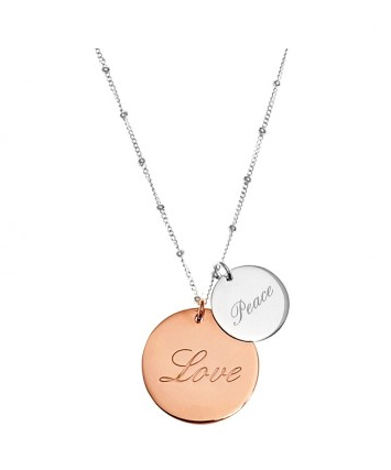 Peace and Love Discs necklace, £240